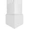 Ekena Millwork Craftsman Classic Square Non-Tapered Fluted PVC Column, Mission Capital & Mission Base CC1009ENFMIMI - alternate 2